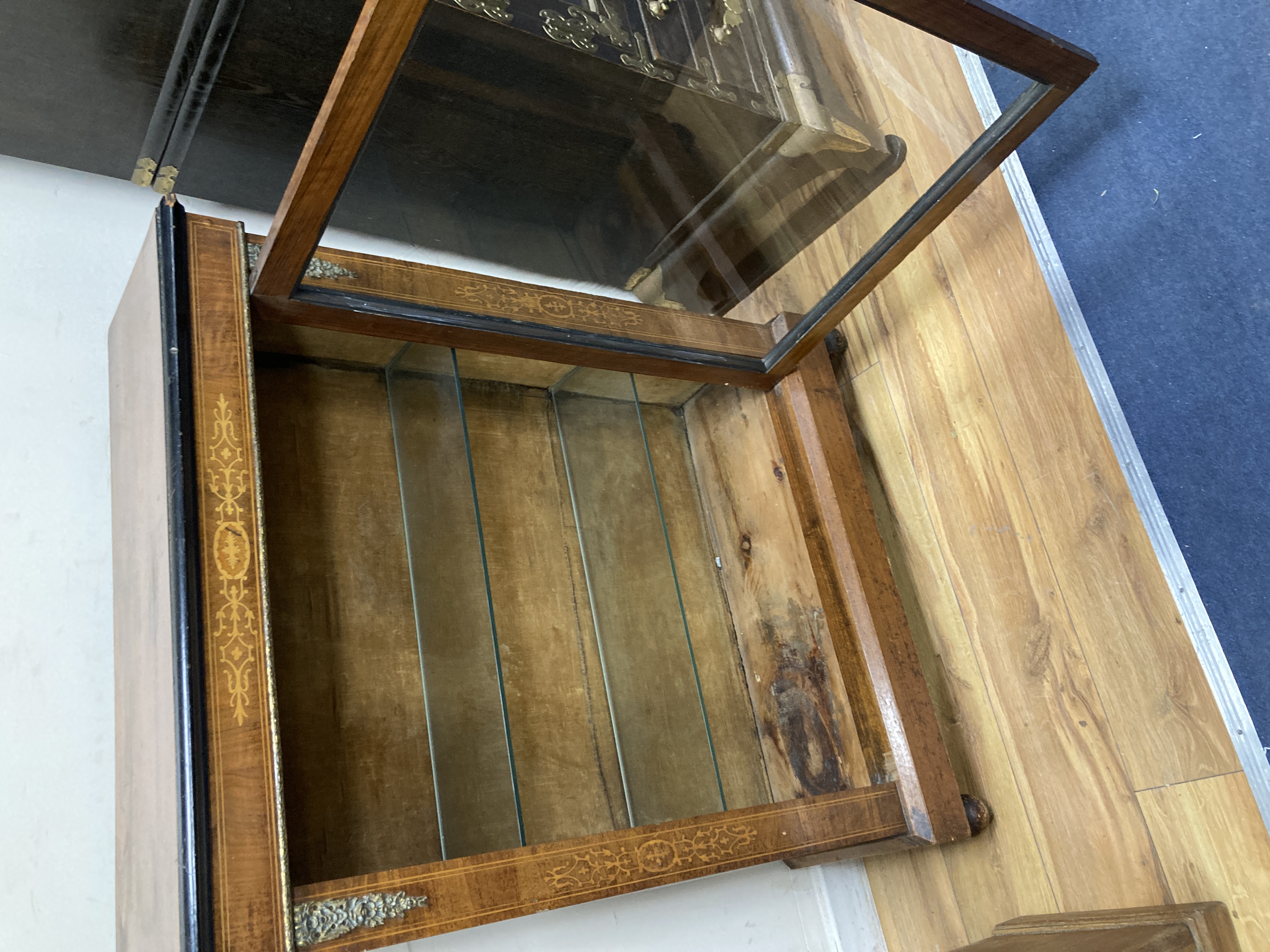 A Victorian walnut pier cabinet, width 80cm, depth 28cm, height 105cm